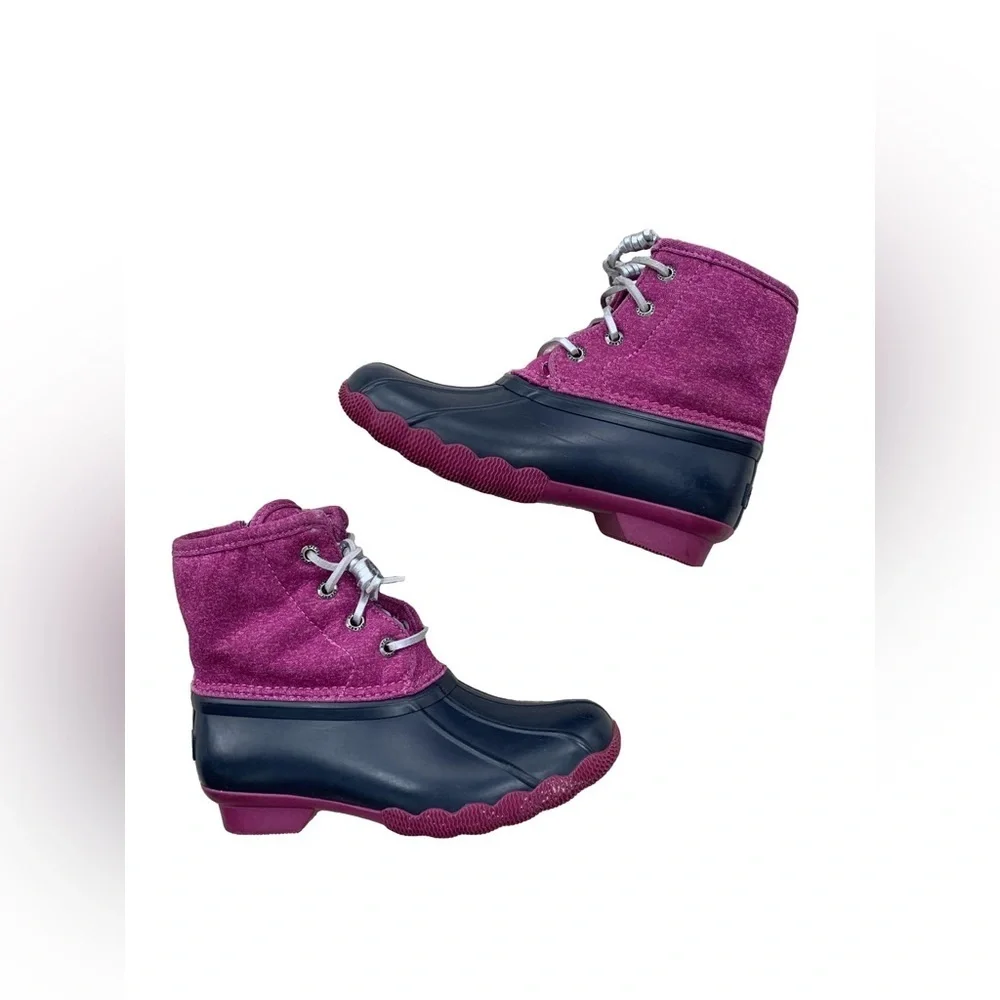 Sperry Little Kid Size 12 Saltwater Purple Duck Boot